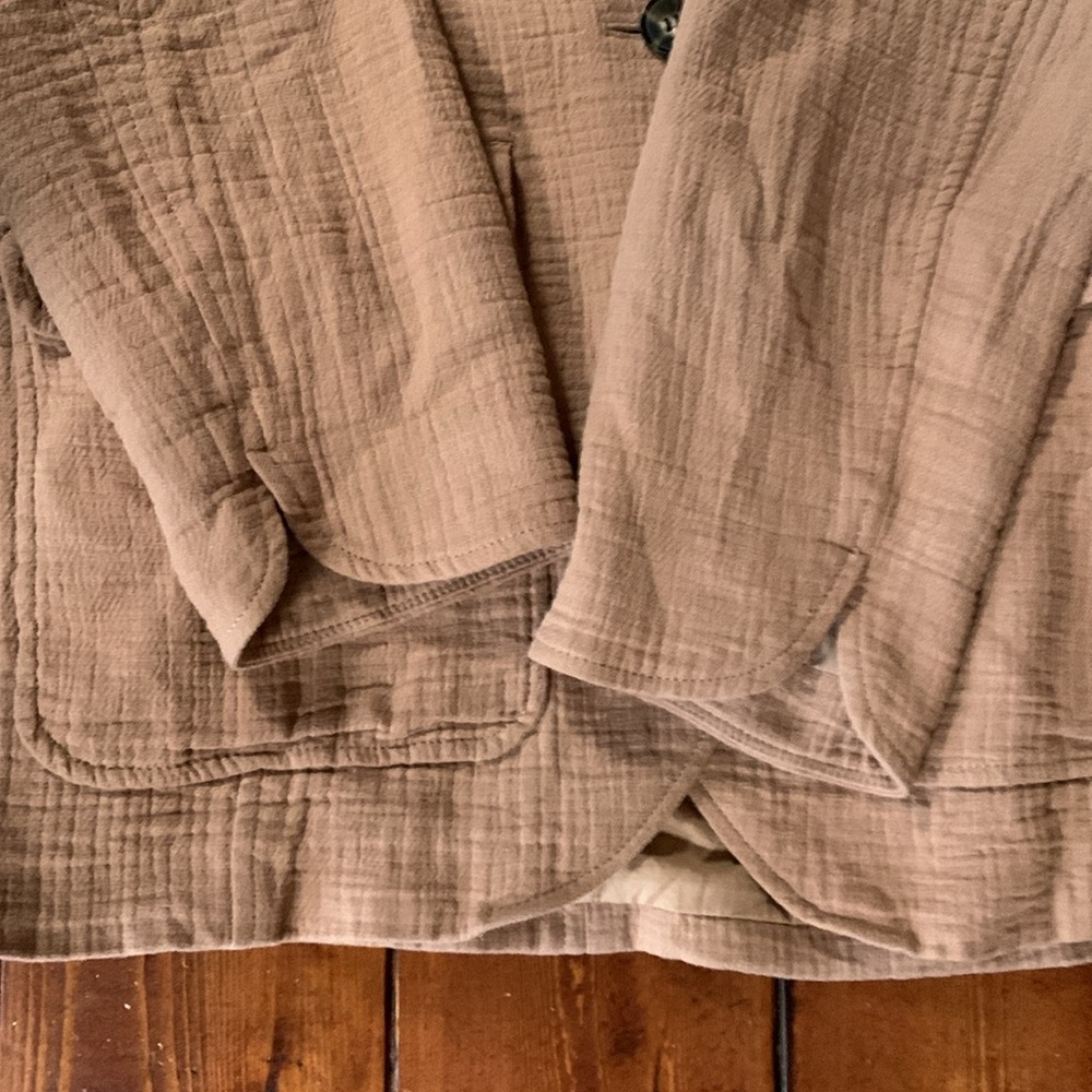 Madewell Relaxed Women's Larsen Cotton Linen 1X Button Front Blazer Jacket EUC - Picture 9 of 15